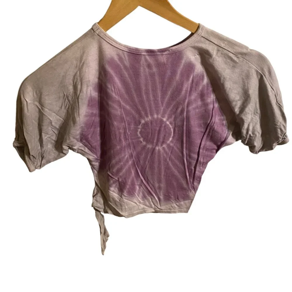Jenna & Jessie kids purple‎ tie dye heart shirt 3T